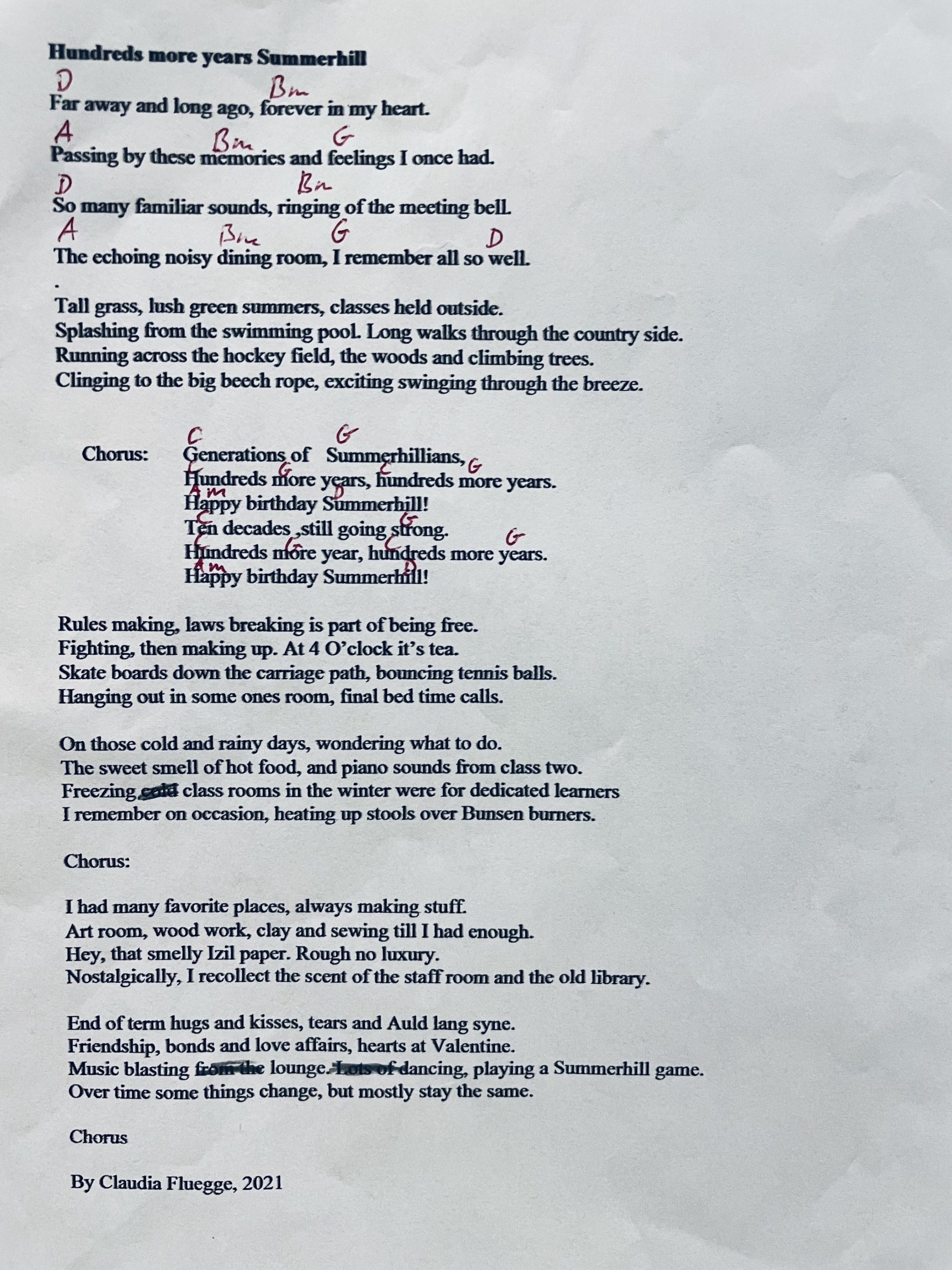 Song: Hundreds more years Summerhill